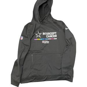 Nike Dallas Cowboys Crucial Catch Intercept Cancer men’s hoodie, Size L